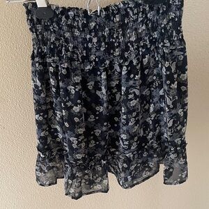 NWT DKNY Jeans Floral Smocked Mini Skirt